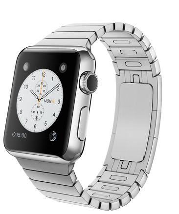 Часы Apple Watch Корпус 38 мм из нержавеющей стали, блочный браслет