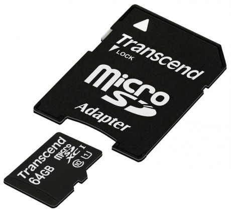 Карта памяти Transcend MicroSDHC 64Gb (Class 10)