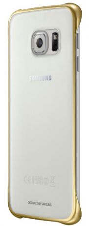 Чехол Samsung Clear Cover для Galaxy S6 Edge (Золотой) EF-QG925BFEGRU