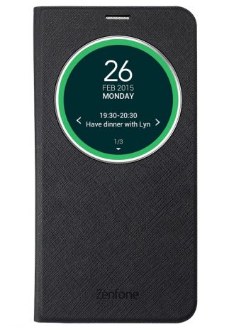 Чехол для Asus Zenfone 2 View Flip Cover Deluxe c NFC (Черный)