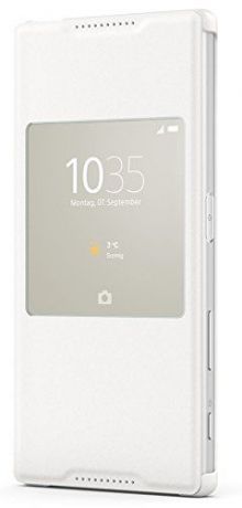 Чехол-подставка с умным окном для Sony Xperia Z5 SCR42 (Белый)