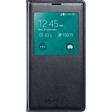 Чехол Samsung S-View для Galaxy S5 SM-G900F (Черный) EF-CG900BBEGRU