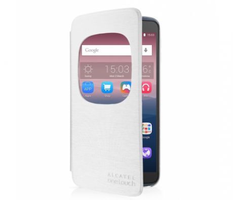 Чехол для Alcatel One Touch 6045 Flip Cover (Белый)