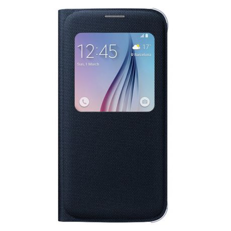 Чехол Samsung S View Fabric для Galaxy S6 (Черный) EF-CG920BBEGRU