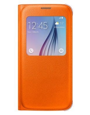 Чехол Samsung S View для Galaxy S6 (Оранжевый) EF-CG920POEGRU