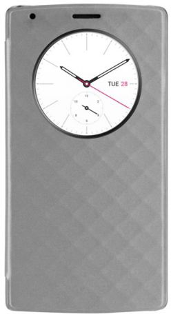 Чехол-книжка для LG G4s H736 QuickCircle CFV-110.AGRASV (Серебристый)