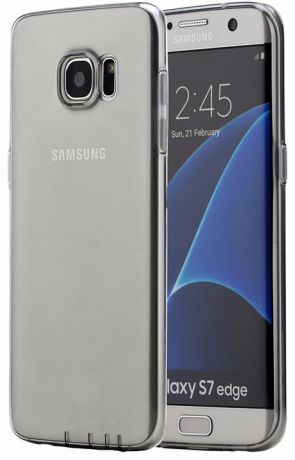 Чехол силиконовый для Samsung Galaxy S7 (Темно-прозрачный)