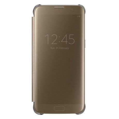 Чехол Samsung Clear View для Galaxy S7 Edge (Золотой) EF-ZG935CFEGRU