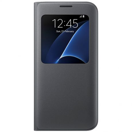 Чехол Samsung S View Cover для Galaxy S7 Edge (Черный) EF-CG935PBEGRU