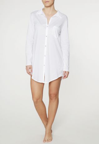 Hanro - Cotton Deluxe - Короткая ночная рубашка - Белый