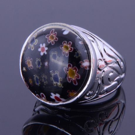 Кольцо с муранским стеклом "Мурано"