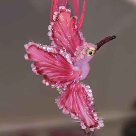 Кулон из муранского стекла ручной работы "Райская Птица"