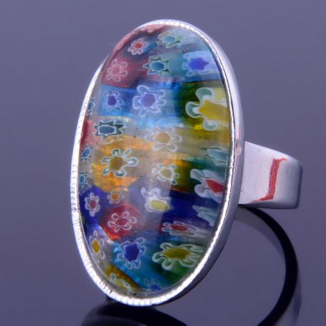 Кольцо с муранским стеклом "Мурано"