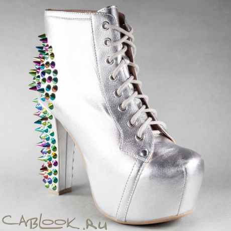 Jeffrey Campbell Jeffrey Campbell ботинки женские с шипами Spike silver