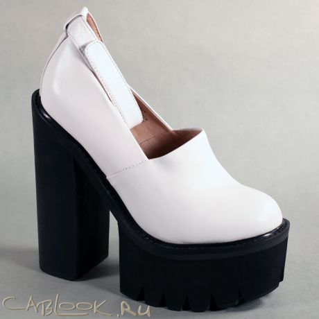 Jeffrey Campbell Джеффри Кэмпбелл модные туфли женские SCULLY white/black