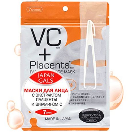 Japan Gals (Япония) Маска с плацентой и витамином C