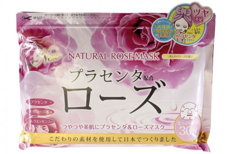 Japan Gals (Япония) Маски для лица органические с экстрактом розы 30 шт