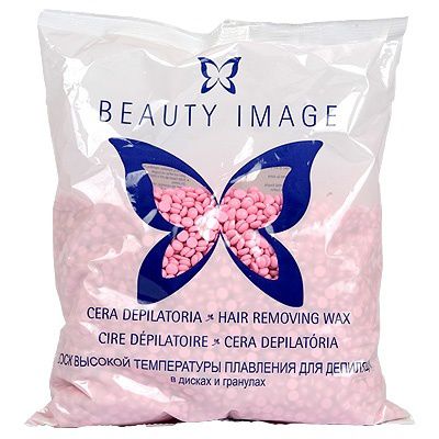 Beauty Image Горячий воск в гранулах розовое масло для чувствительной кожи плотный