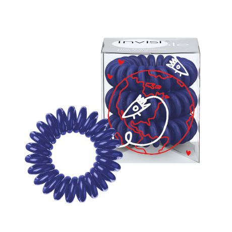 Invisibobble Резинка-браслет Ярко-синяя для волос, 3см, 3шт.