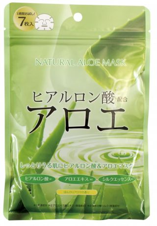 Japan Gals (Япония) Маски для лица органические с экстрактом алоэ 7 шт