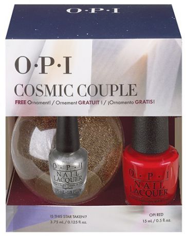 OPI Набор лаков Starlight Cosmic Couple (1 лак + 1 мини-лак +елочный шар)