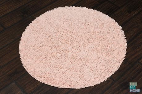 VERRAN Мягкий коврик для ванной комнаты диаметр 80 см Cuerda pink VERRAN