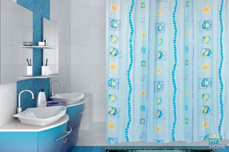 VERRAN Занавеска (штора) для ванной комнаты тканевая 180х180 см Mava VERRAN