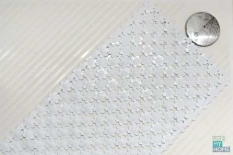 WESS Коврик противоскользящий для ванны 68x38 см Kamille white WESS