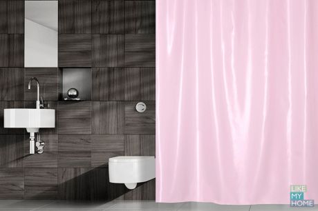 WESS Занавеска (штора) для ванной комнаты тканевая 180х200 см WESS Brillar pink