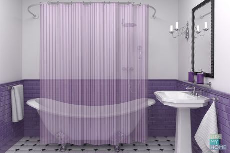WESS Занавеска (штора) для ванной комнаты пластиковая 178x200 см WESS Meridiano