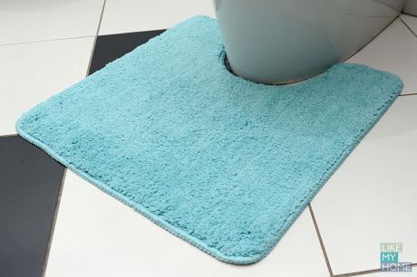 VERRAN Мягкий коврик для туалета 50x50 см Checks blue VERRAN
