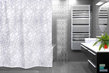 WESS Занавеска (штора) для ванной комнаты тканевая 180х200 см WESS Montano