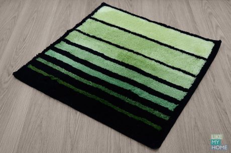 WESS Мягкий коврик для ванной комнаты 70x70 см Barra green WESS