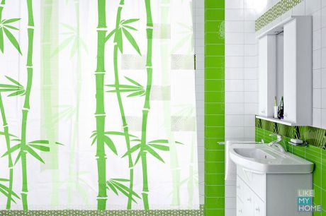 VERRAN Занавеска (штора) для ванной комнаты пластиковая 180х180 см Tropic VERRAN