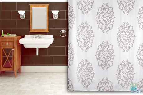 VERRAN Занавеска (штора) для ванной комнаты тканевая 180x180 см Mono VERRAN