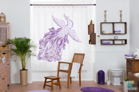 Moroshka Занавеска (штора) из ткани для ванной комнаты 180х200 см  Moroshka Fairytale