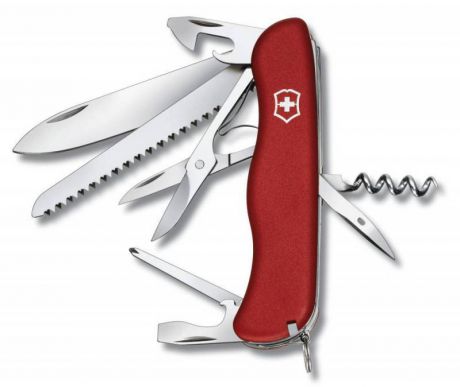 Нож перочинный Victorinox Outrider 0.9023 с фиксатором лезвия 14 функций красный