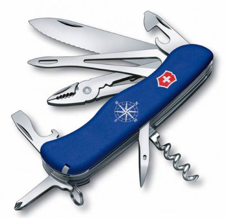 Нож перочинный Victorinox Skipper 0.9093.2W с фиксатором лезвия 17 функций без шнурка синий