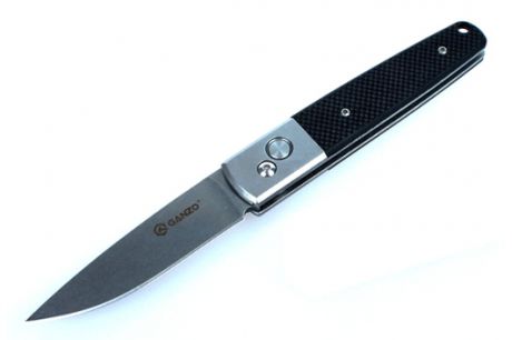 Нож автоматический GANZO G7211 ЧЕРНЫЙ