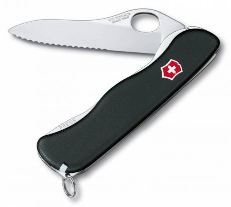 Нож перочинный Victorinox Sentinel One Hand Wavy Edge 0.8413.MW3 111мм с фиксатором 4 функции черный