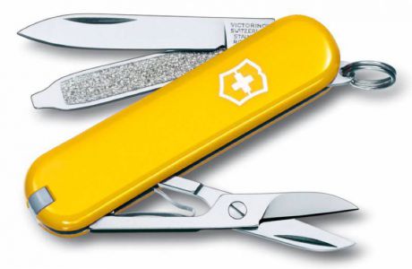 Нож перочинный Victorinox Classic 0.6223.8 58мм 7 функций желтый