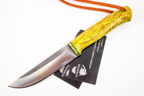 Нож Лиман, сталь D2, стаб карельская береза
