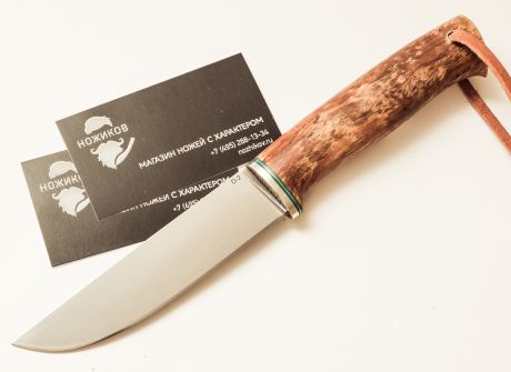 Нож Лиман 2, сталь D2, стаб карельская береза