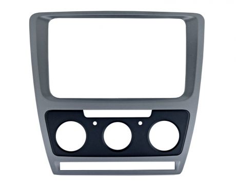 Переходная рамка Intro RSC-8676 M-SL для Skoda Octavia 04-12 Silver (Мех. Печь)