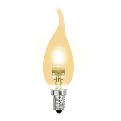 Лампа галогенная (04121) E14 42W свеча на ветру золотоая HCL-42/CL/E14 flame gold