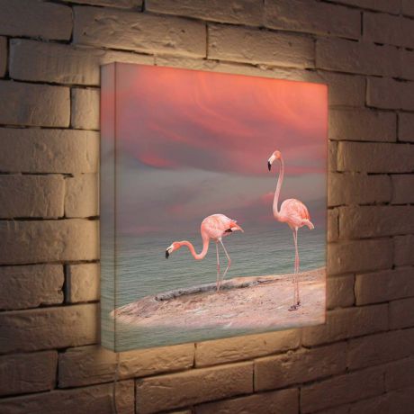Лайтбокс Фламинго 45x45-022