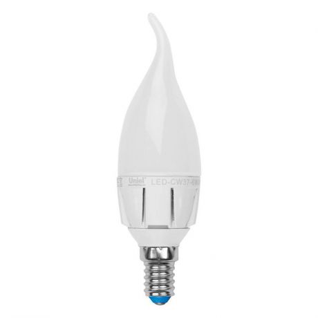 Лампа светодиодная (08136) E14 6W 4500K свеча на ветру матовая LED-CW37-6W/NW/E14/FR ALM01WH