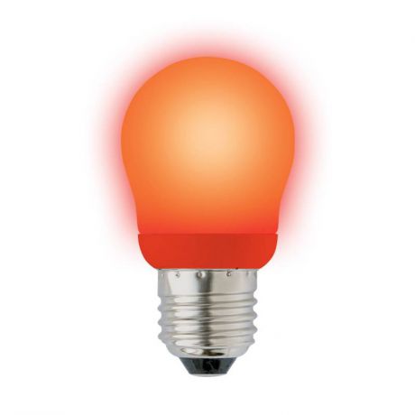 Лампа энергосберегающая (02955) E27 9W Red шар красный ESL-G45-9/RED/E27