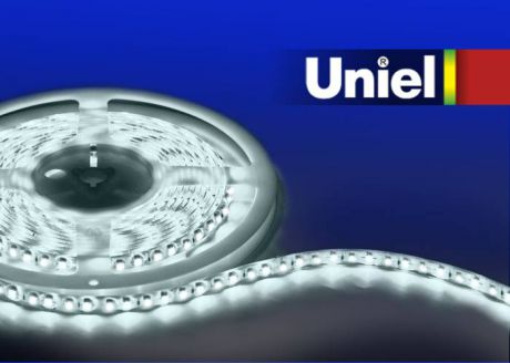 Светодиодная лента Uniel (05485) 5M белый 48W ULS-3528-120LED/m-8mm-IP20-DC12V-9,6W/m-5M-W