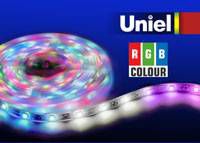 Светодиодная лента Uniel (04878) 5M RGB 72W ULS-5050-60LED/m-10mm-IP65-DC12V-14,4W/m-5M-RGB